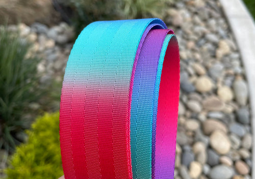 Jewel Toned Ombré 1.5” Seatbelt Webbing