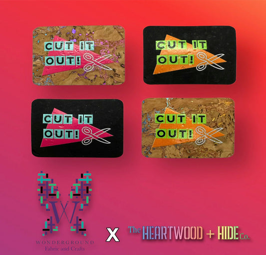 “Cut It Out” Bag Tags by Heartwood and Hide