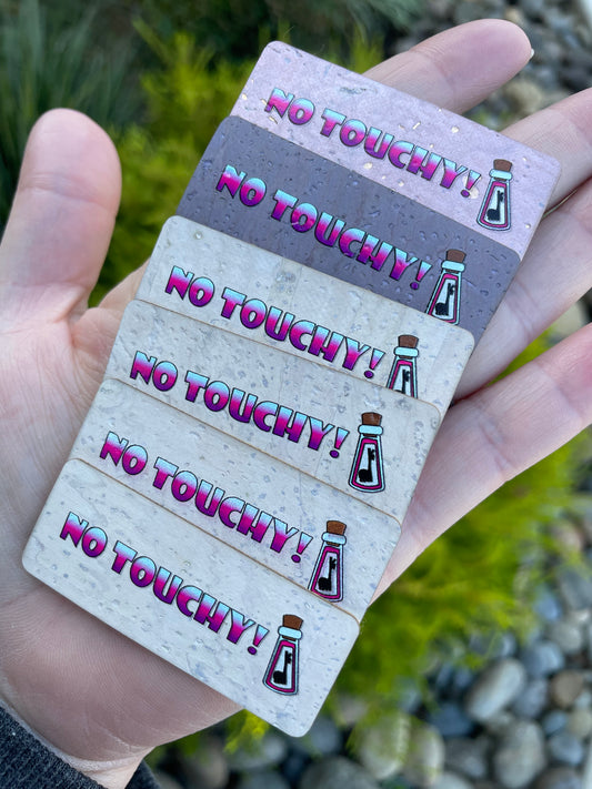 6 pack No Touchy Bag Tags by Heartwood and Hide