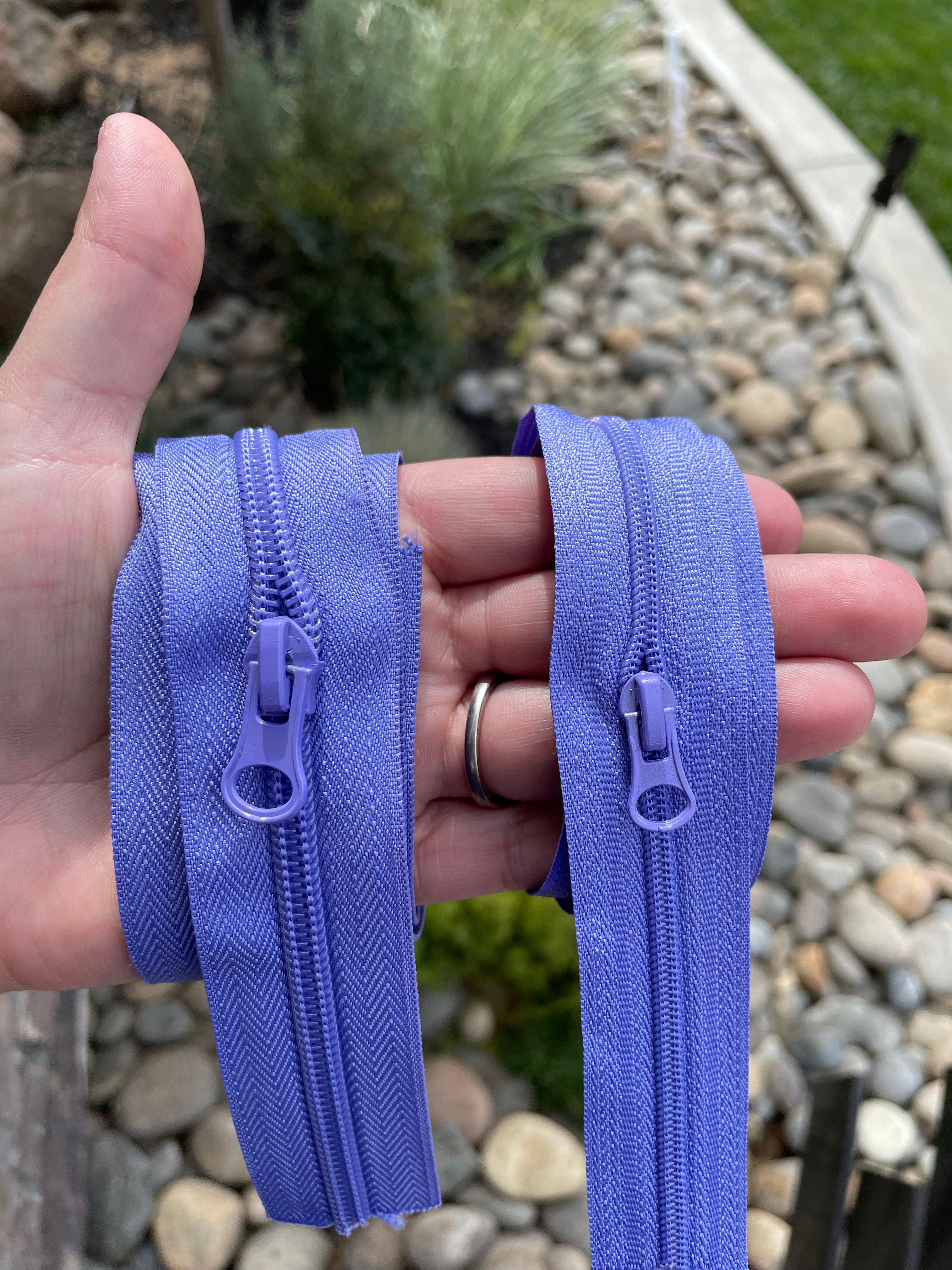 Periwinkle pNylon Zipper Tape by the yard (sizes #5 and #3)