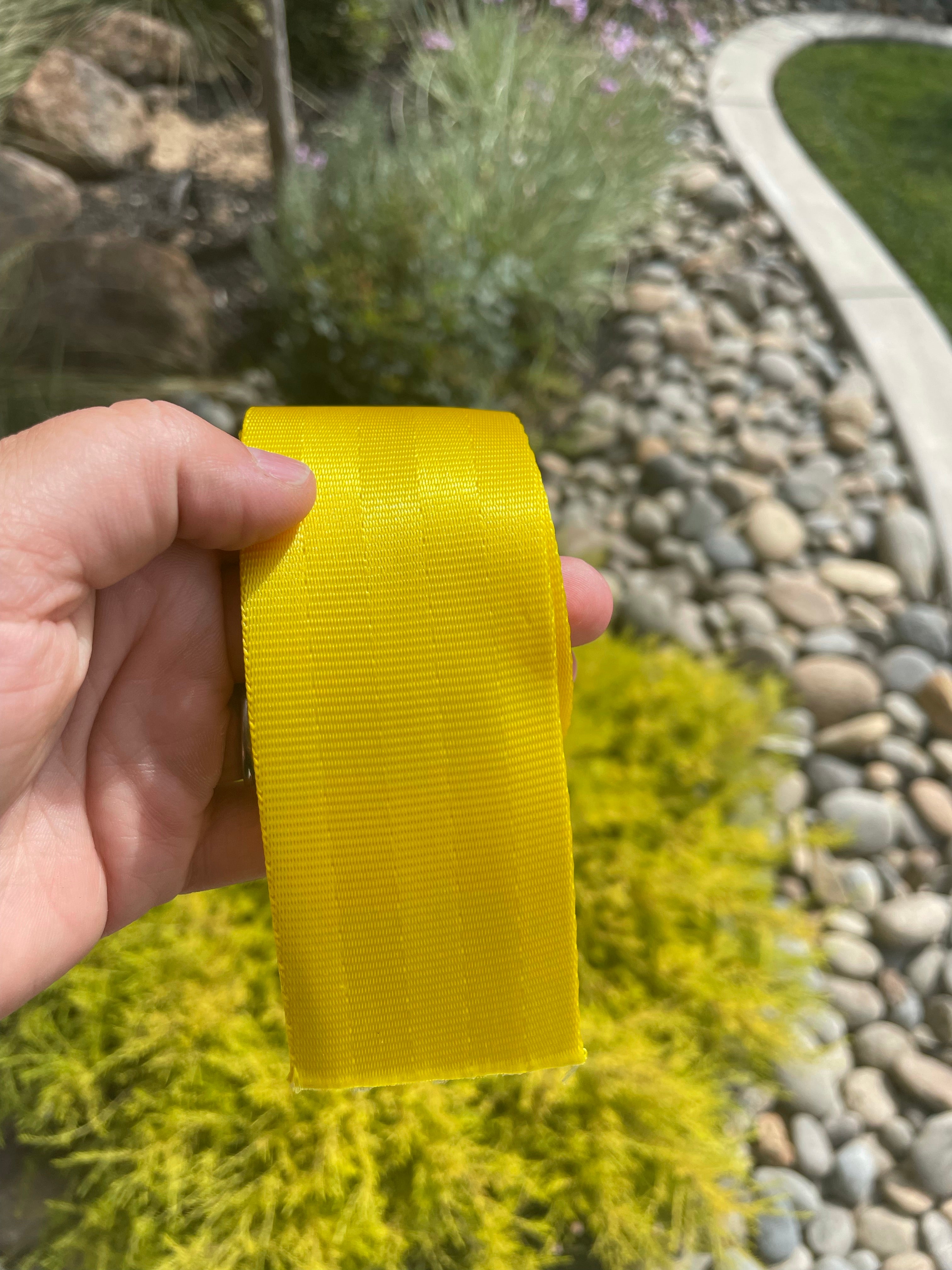 Yellow 2” Seatbelt Webbing (by the yard)