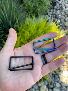 Matte Finish Thin Slide Strap Adjuster 1.5” Wide (2 packs)