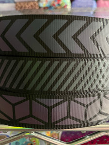 Arrow Rainbow Reflective Webbing (by the yard)