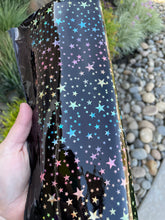 Load image into Gallery viewer, Pastel Rainbow Holographic Star Patent Vinyl (faux leather)