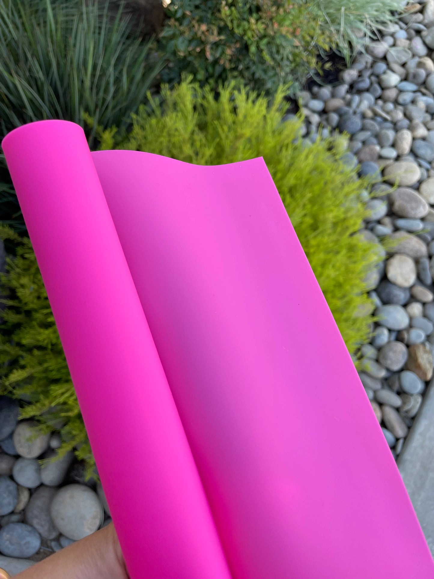 Hot Pink Frosted Jelly Vinyl