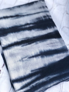 Navy Tie Dye Striped Rayon Spandex