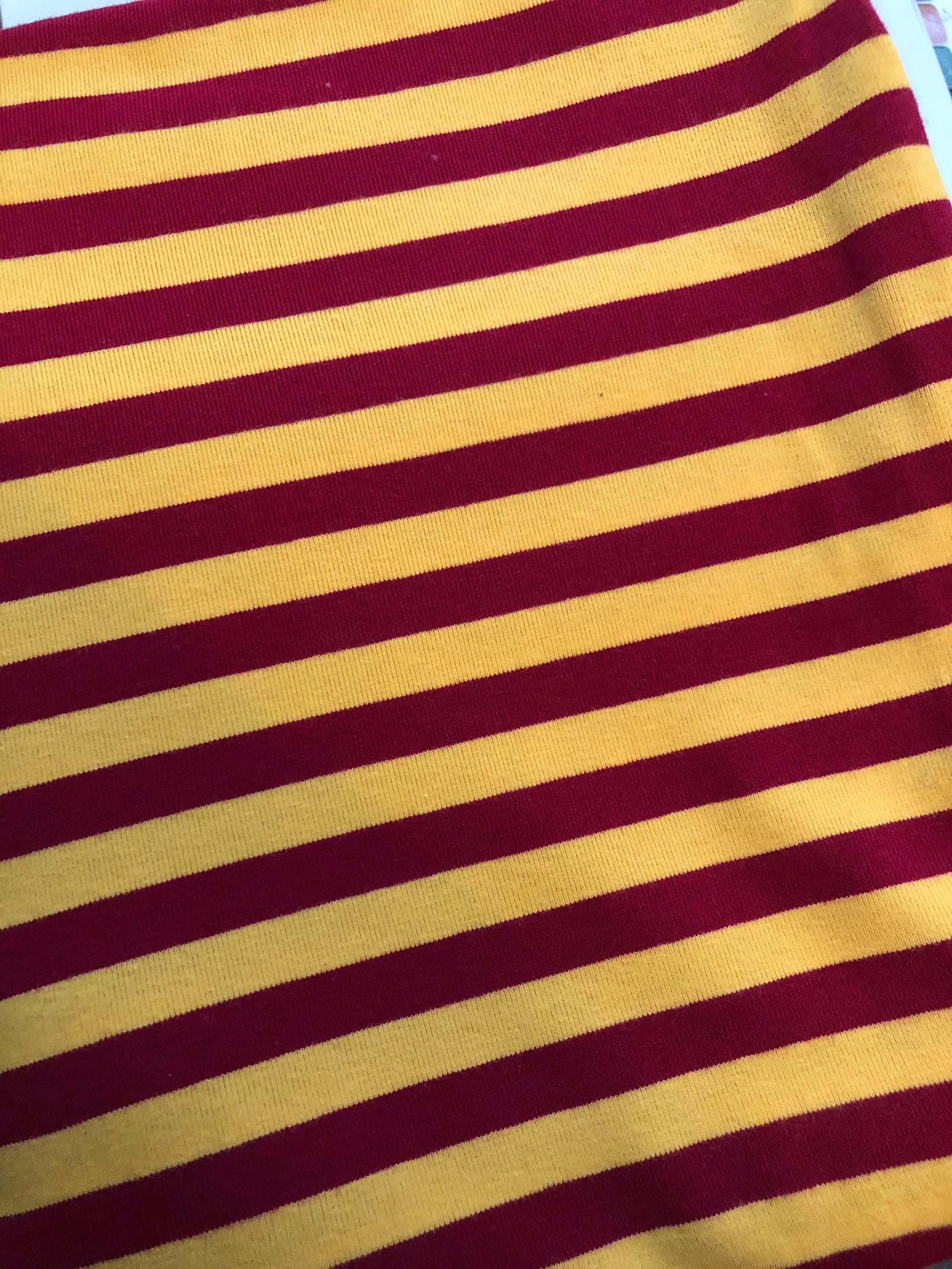 Maroon and Gold Stripe – Wonderground Fabrics