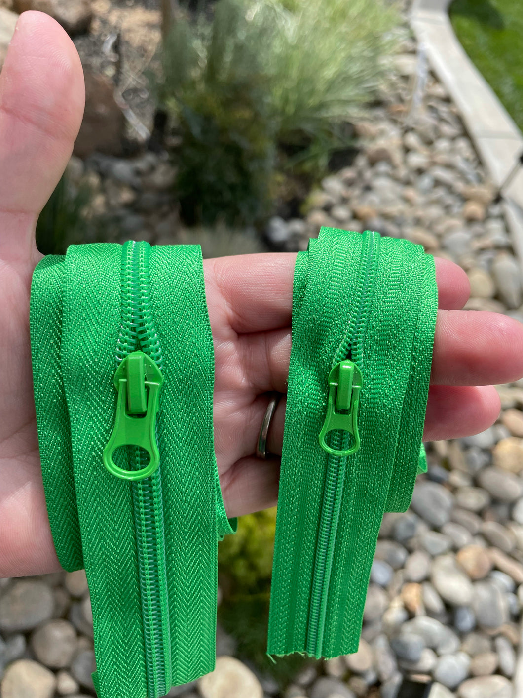 Kelly green Nylon Zipper Tape by the yard (sizes #5 and #3)