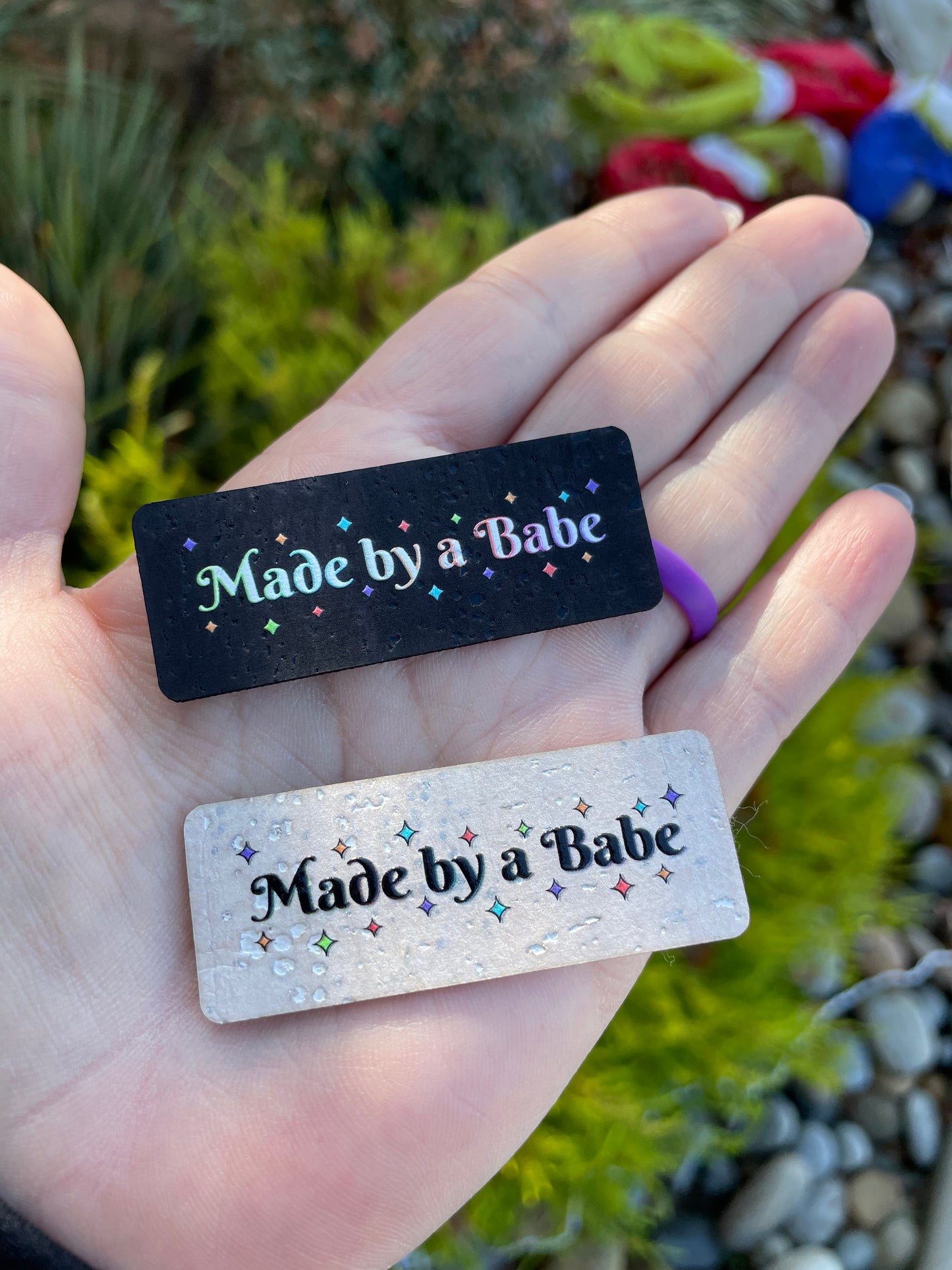 "Made By A Babe" Bag Tags by Heartwood and Hide