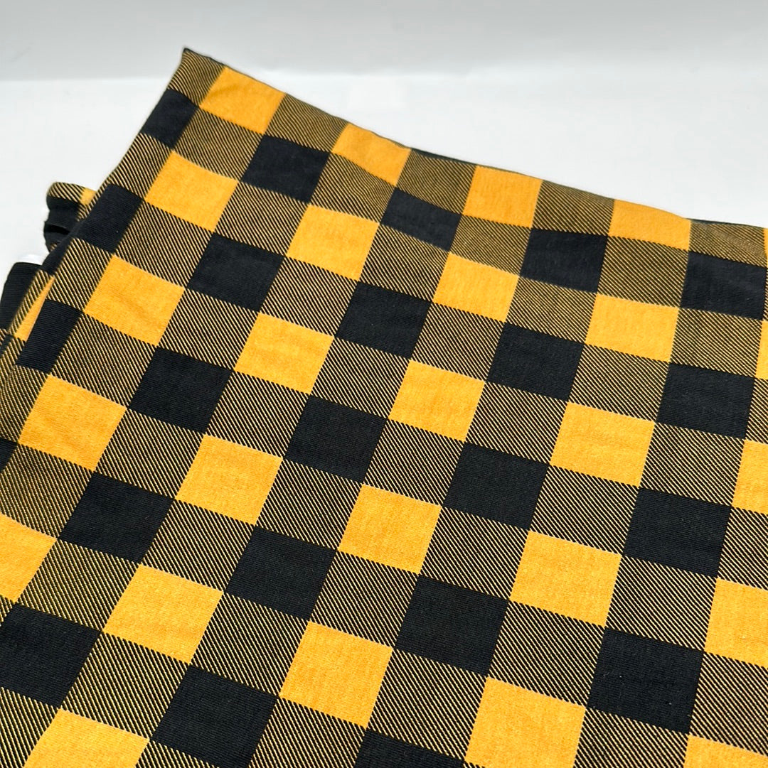Mustard mini Buffalo Plaid