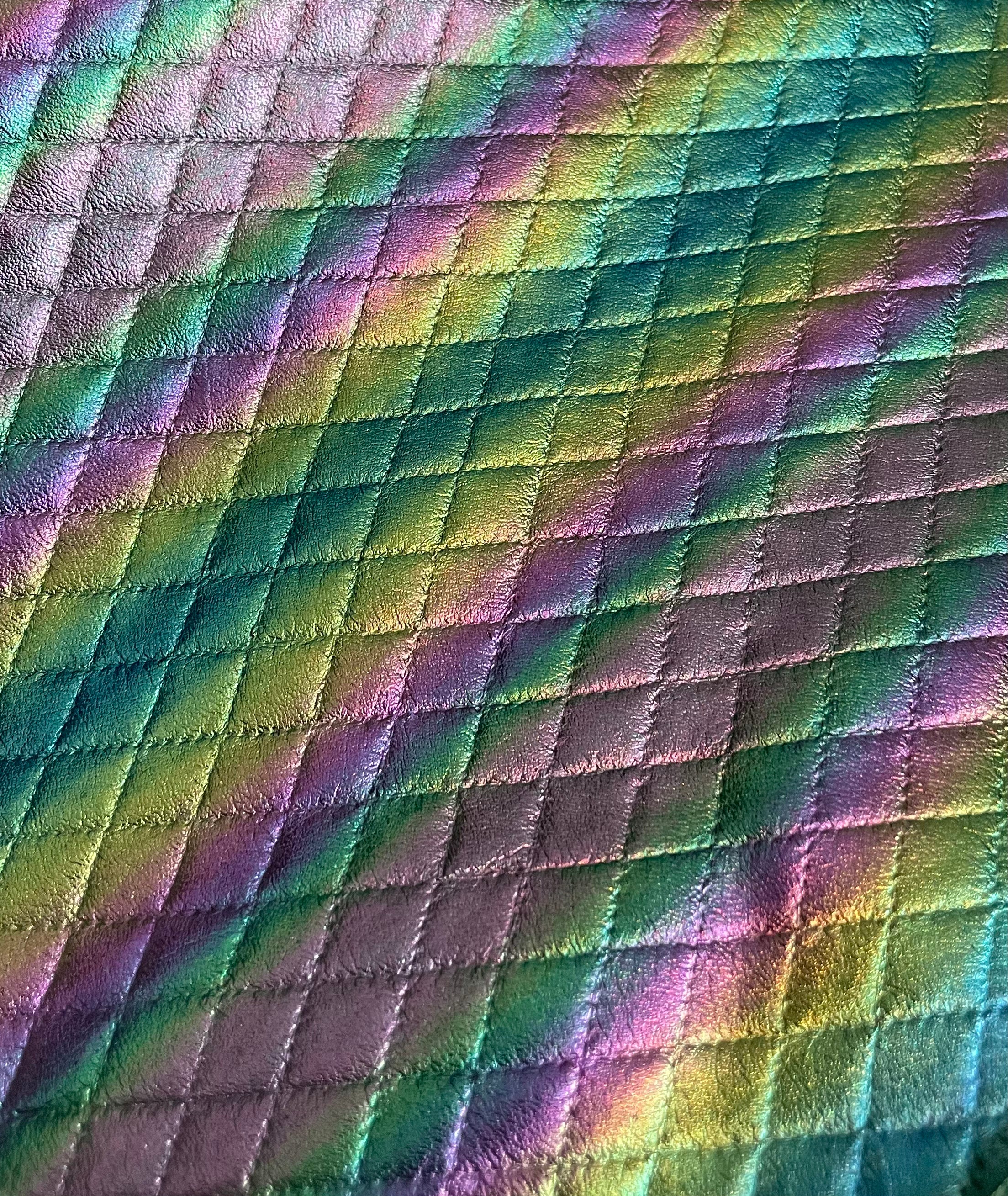 Dark Holographic quilted Vinyl