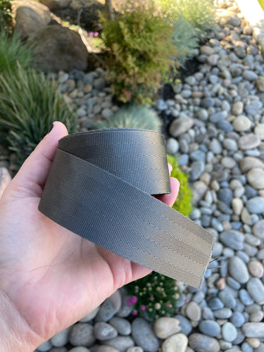 Charcoal 1.5” Seatbelt Webbing (by the yard)