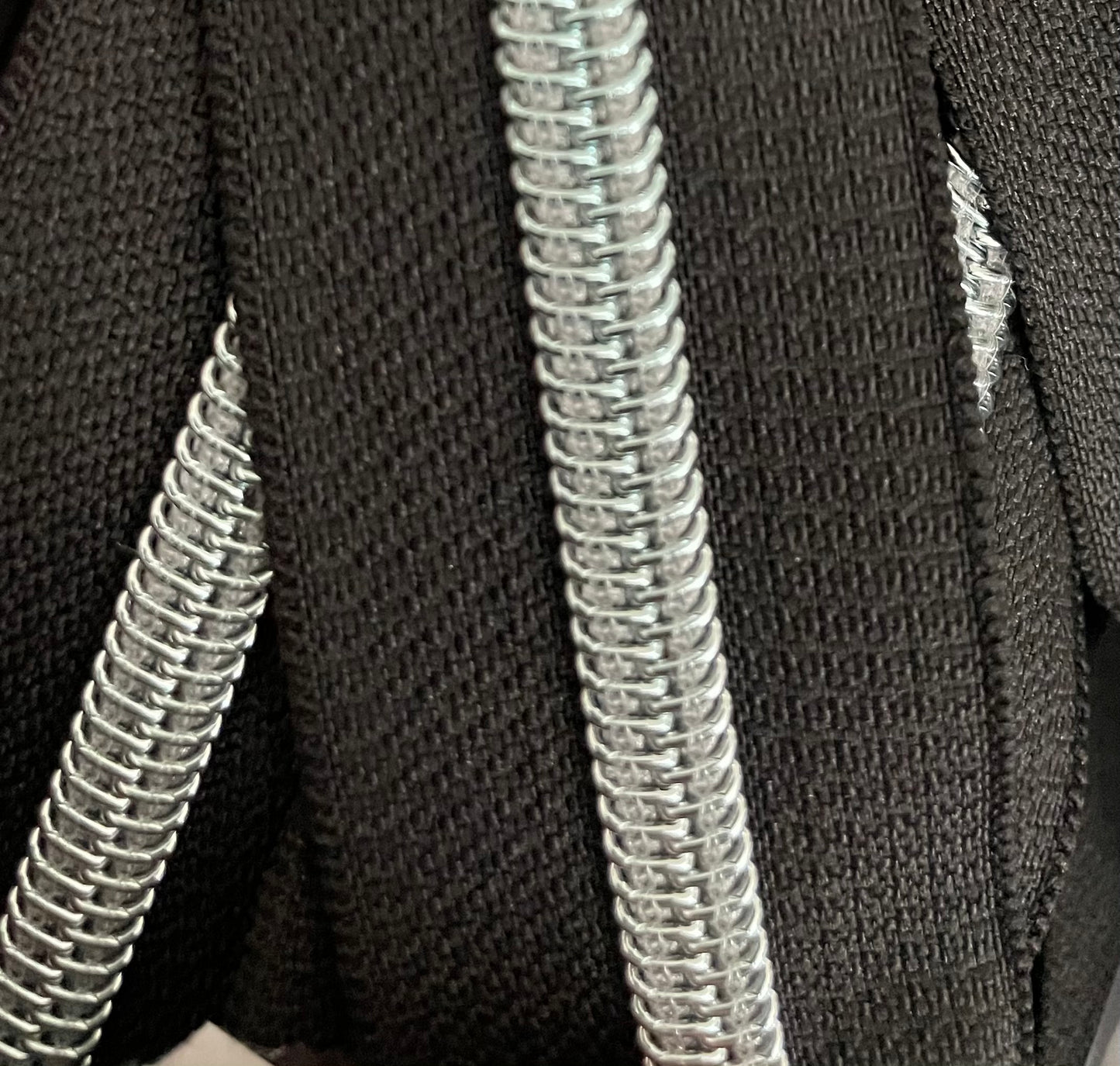Metallic light blue zipper tape