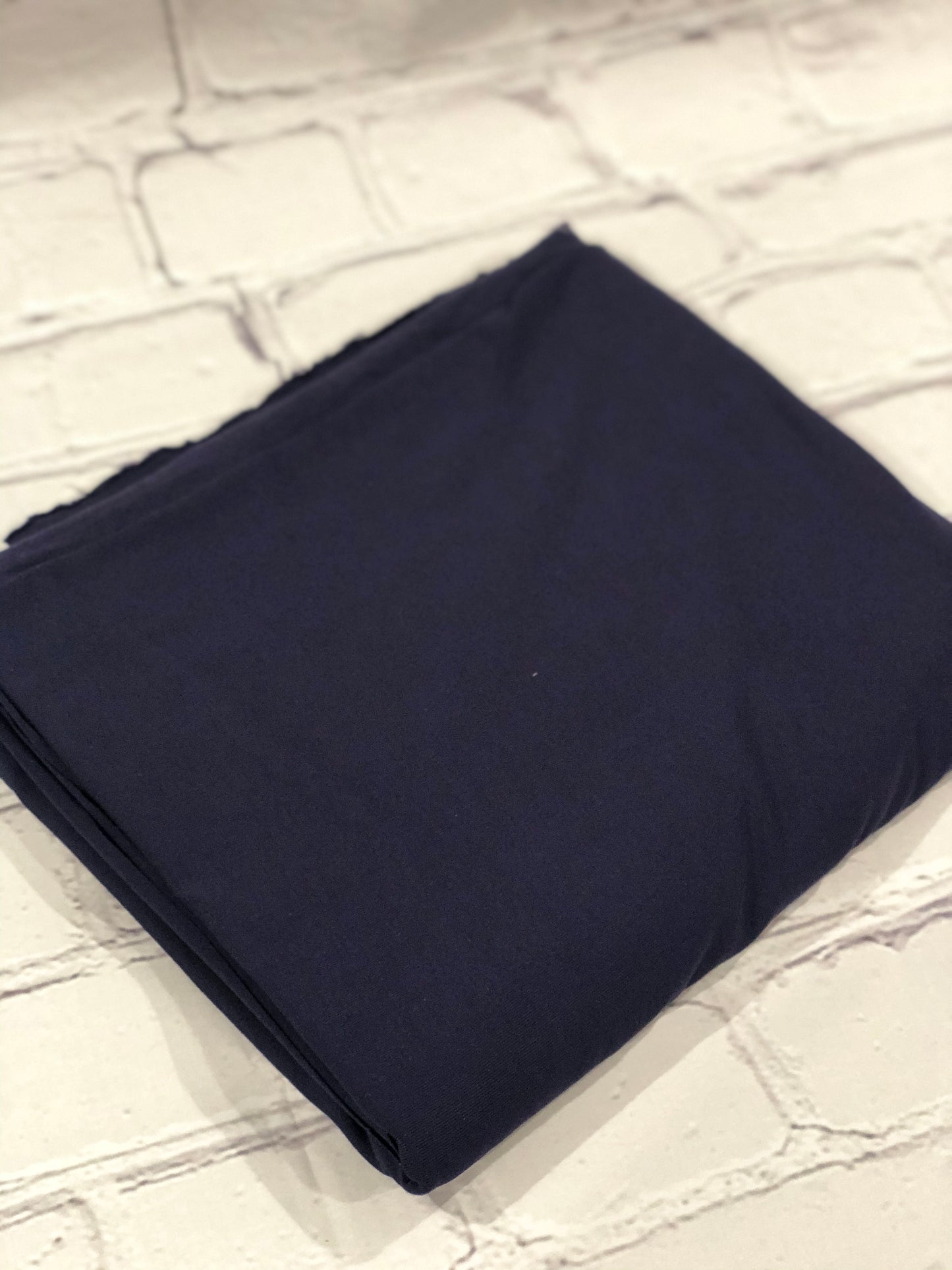 Navy Bamboo Spandex Solid