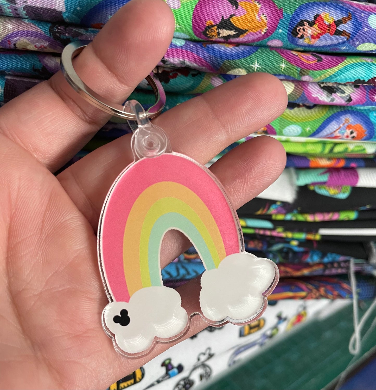 Rainbow magic keychain