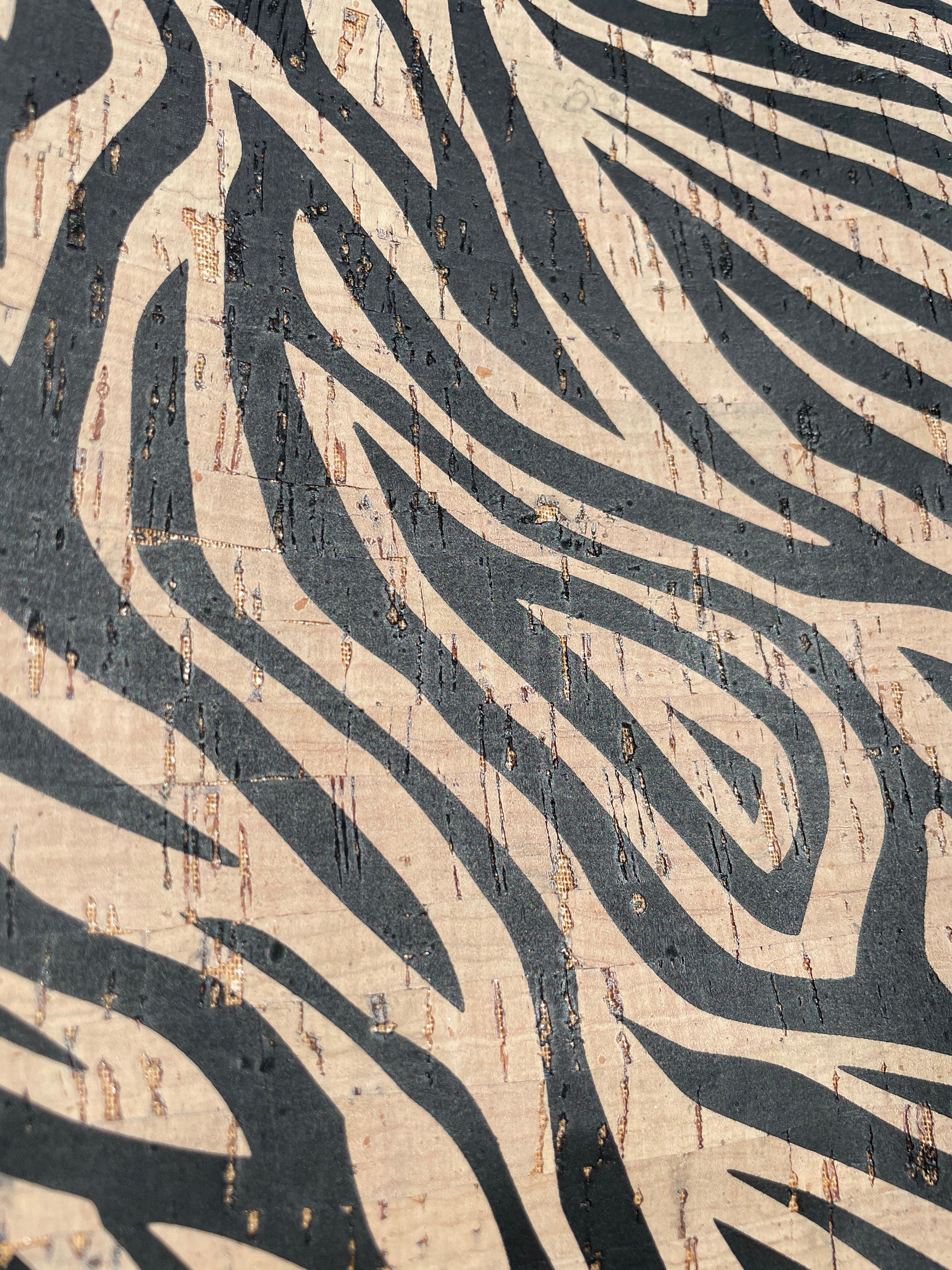 Zebra Printed Natural Cork (lightweight)