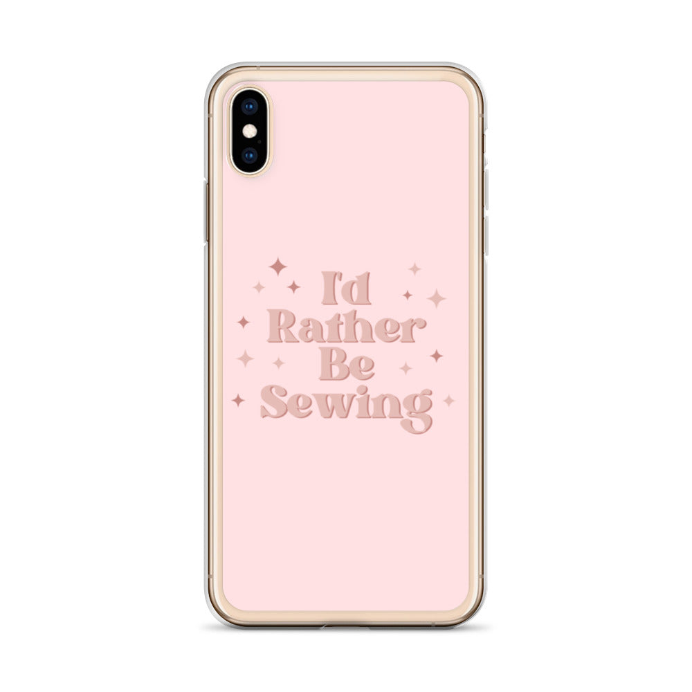 Pink Rather Be Sewing iPhone Case